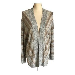 Hinge Stripe Lightweight Open Knit Cardigan Size S